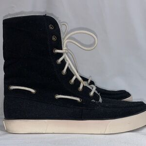 Chaps Black High-Top Sneakers with Cream Soles